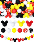 FIVEIZERO 76PCS Mouse Silicone Beads Kit | Mouse Ears & Round Beads, 4 Colors by FIVEIZERO