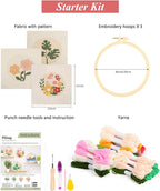 Pllieay 3 Set Punch Needle Embroidery Starter Kits Include Instruction - Image 3