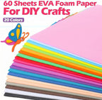 Pangda 100 Pcs 20 Colors EVA Craft Foam Sheet 9 x 12 Inch EVA Foam Crafts Paper - Image 3
