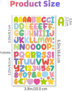 1800 Pieces 20 Sheets Small Letter Number Stickers, 1/2inch Colorful - Image 2