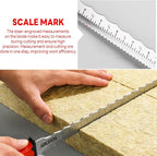 Insulation Knife with Measuring Scale, Stainless Steel Double-Sided Serrated - Image 2