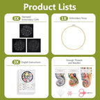 Santune 3 Pack Embroidery Kit for Beginners, Needlepoint Cross Stitch Kits for - Image 5