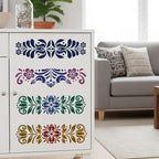 Floral Decorative Painting Stencil Templates, 12x12inch Floral Pattern - Image 5