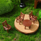 Garneck 4Sets Miniature Dollhouse Furniture Set: Dollhouse Kitchen Table and - Image 9