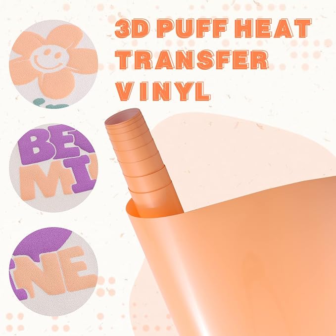 Tintnut Deep Peach Puff Heat Transfer Vinyl Roll, easy cut & weed, stretch - Image 3