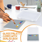 Nuanchu 1 Set Handy Glass Oil Paint Palette Included 10.2 x 6.8 x 1.2 Inches - Image 8