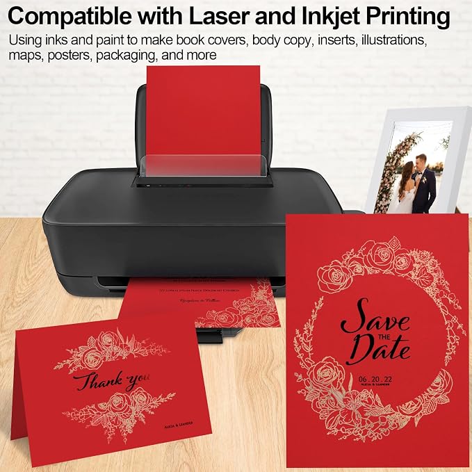 Joyberg Red Cardstock 8.5 x 11, 230gsm Cover Cardstock Paper, 85 Lb Heavy Card - Image 4
