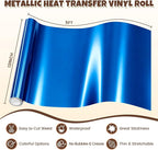 Royal Blue Metallic Heat Transfer Vinyl Roll - Image 5