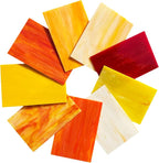 9 Pack Yellow Stained Glass Sheets, 4 x 6 inch Mosaic Glass Art Glass - Image 2