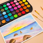 Artecho 48 Colors Watercolor Paint Set, Portable Travel Watercolor Cake Kit - Image 6