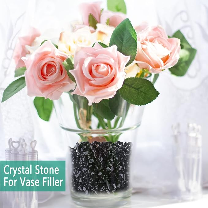 MAIBAOTA Natural Black Obsidian Crystal Quartz Rocks Chips Vase Filler Rocks - Image 5