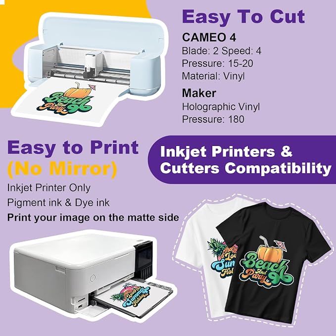 TECKWRAP Printable Heat Transfer Vinyl & Mask Sheets - Image 5