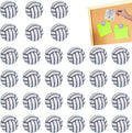 35 Pack Sport Ball Push Pins Volleyball Thumb Tacks Mini Cute Volleyball by Unknown