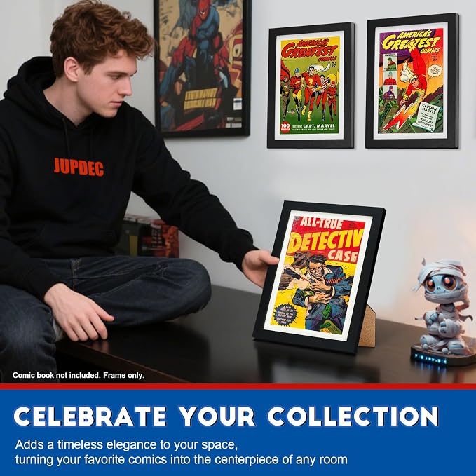 JupDec Comic Book Frame, Premium Wood Display Case - Image 7