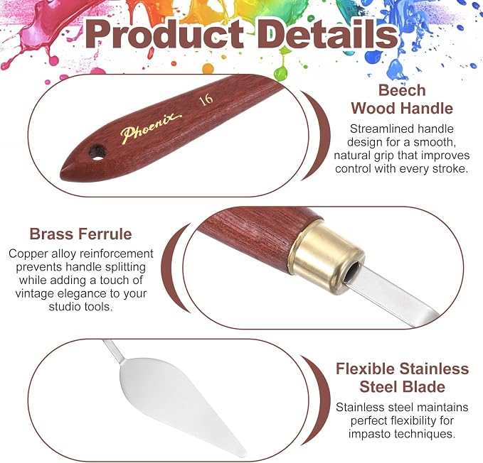 MECCANIXITY Pack of 2 Palette Knife No.16, 9.4" Long - Image 3