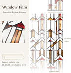 Faux Stained Glass Effect Window Privacy Film, Original Hand Drawn Static Cling - Image 5