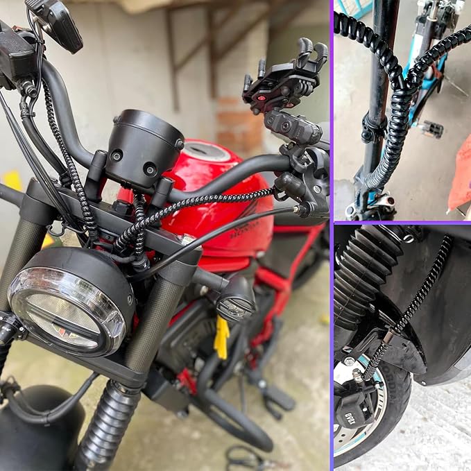3.28ft – 1/4 inch Motorcycle TPU Wire Loom, Bicycles Flexible Cable Cover - Image 7