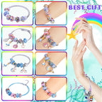 AIPRIDY Charm Bracelet Making Kit, Unicorn Mermaid Crafts Gifts Set Can - Image 3