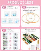 TINDTOP 5 Pack Embroidery Kit for Adult, Embroidery DIY Starter Kit | - Image 2