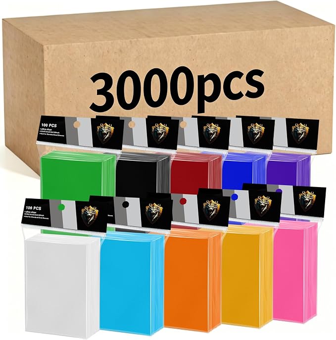 3000 Counts Card Sleeves for Trading Cards, 10 Colors Deck Card Sleeve | by ZLinwly