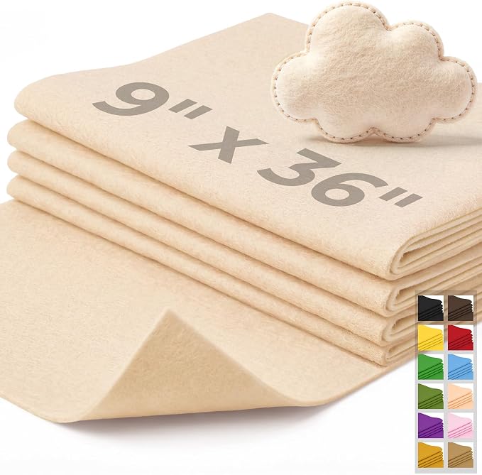 IONTACH 9" X 36" Soft Felt Sheets 1.6mm Thick | Acrylic Felt Fabric by IONTACH