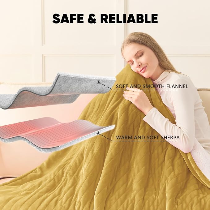 greenoak Heated Blanket Electric Twin 62"X84", Heating Blankets - Image 5
