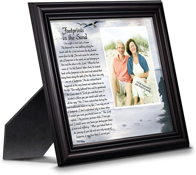Footprints in the Sand Inspirational Wall Art, Beach Decor, Christian Gifts by CROSSROADSHOMEDECOR