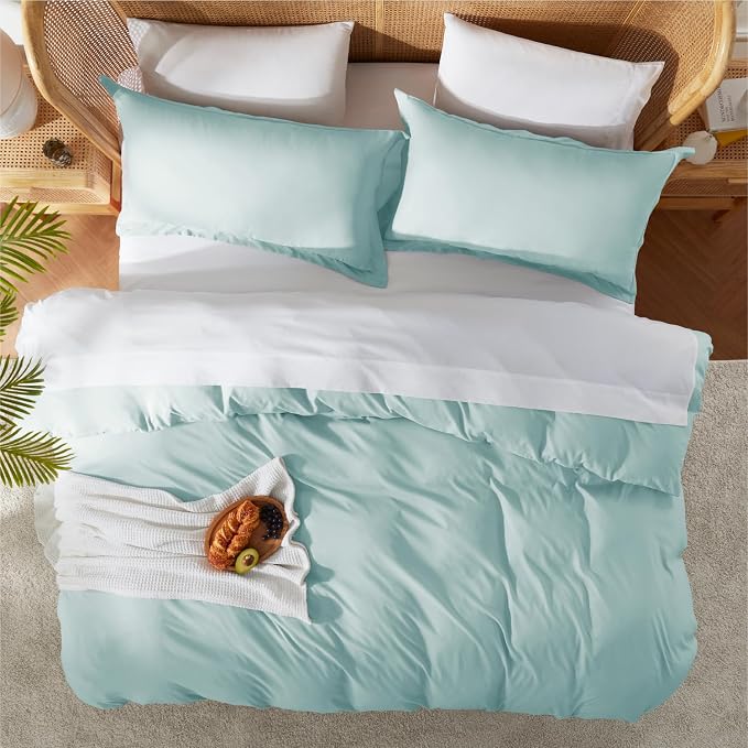 Nestl Light Blue California King Duvet Cover Sets - Image 5