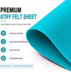 Teal Blue Large Felt Fabric 36" x 36", 1mm Stiff Felt Sheet, Nonwoven Fabric - Image 4