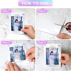 36 Sheets Holographic Laminate Sheets Clear Self Adhesive Sticker Paper - Image 5