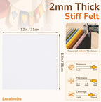 2mm Stiff Felt Sheets 12" X 12" | Thick Polyester Felt Material, DIY Craft - Image 3