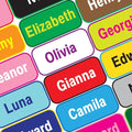 Personalized Waterproof Name Labels Press and Stick Custom Name Stick on by GILBIN