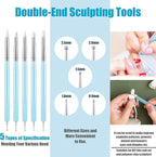 Clatoon 10Pcs Silicone Clay Sculpting Tool, Modeling Dotting Tool & Pottery - Image 3