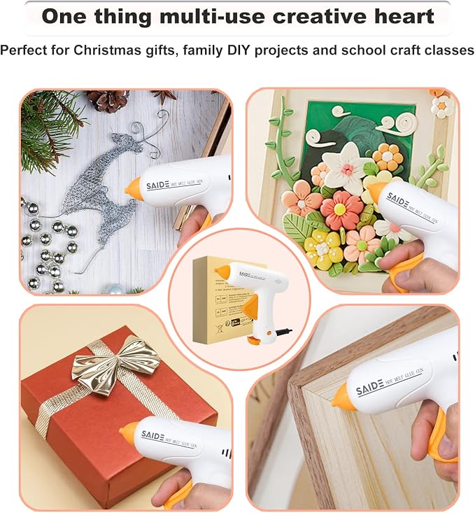 SAIDE Hot Glue Gun for Crafts Mini Glue Gun Kit Fast Heating Constant Temp 20W - Image 7