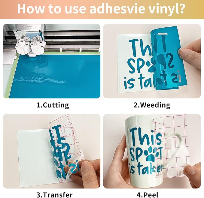 Bright Idea Permanent Vinyl, 45 Pack 12 "x 12" Vinyl Sheets Compatible - Image 4