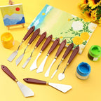 Lasnten 37 Pcs Palette Knife Set Pallet Knife Set Stainless Steel Paint Spatula - Image 5