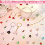 150 Pcs Flower Charms for Jewelry Making - Image 6