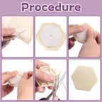 1000 PCS Hexagon Piecing Paper Templates, Quilting Templates Accessories - Image 6