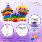 60Pcs Heart & Flower Shaped Plastic Bottles DIY Colored Sand Bottle Kit - Image 3