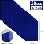 20 Pcs Deep Navy Blue Felt Fabric Sheet 8" x 12" Assorted Color Felt Fabric - Image 2