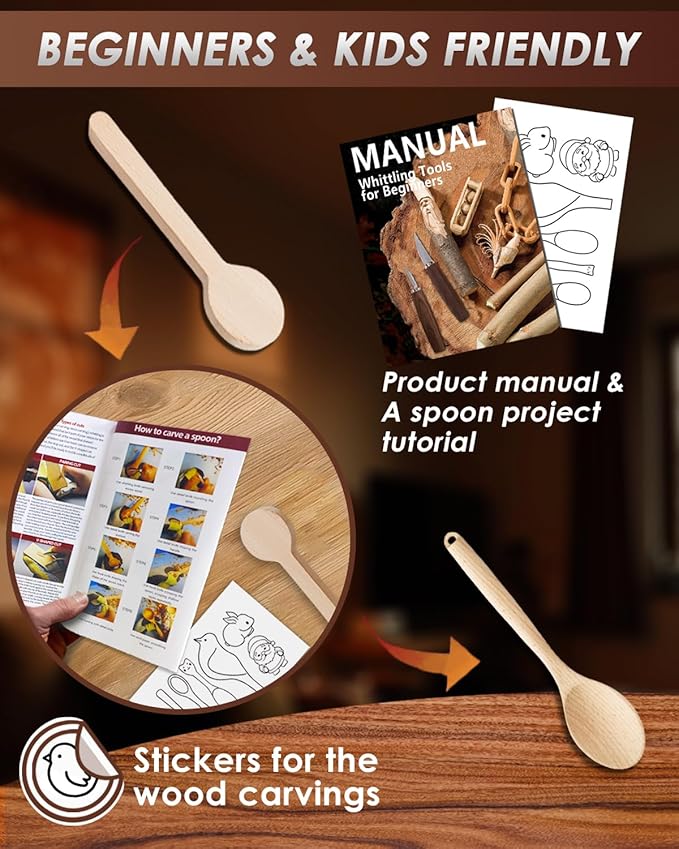 Wood Carving Kit Whittling Kit: Deluxe Wood Carving Tools Knife Set - Image 5