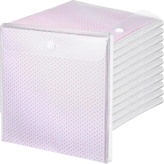 Henoyso 36 Pcs 12 x 12 Scrapbook Paper Storage Organizer Top Loading Plastic by Henoyso