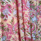 E-Tailor® Indian Ethnic 100% Cotton Voile Running Hand Block Print Natural - Image 3