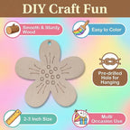 Le Shang 12 PCS Unfinished Wood Crafts, Spring Crafts - Image 4