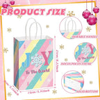 Kolldenn 24 Pcs Pastel Christmas Party Favors Bags Pink Christmas Goodie Gift - Image 2