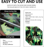 FUNKAKA Camo Army Green HTV Heat Transfer Vinyl Bundle, 10 Sheets PU HTV Vinyl - Image 2