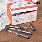 Shuttle Art RollerBall Pens, 50 Pack Black Fine Point Roller Ball Pens - Image 7