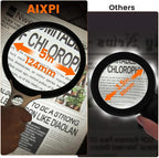 Magnifying Glass with Light Large 5" Lens, Handheld Illuminated Lighted - Image 2
