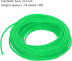 uxcell PET Expandable Sleeving 25ft 1/8" Green Cable Management Sleeve Cord - Image 3