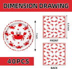 40Pcs Seafood Boil Party Supplies Plates and Napkins - Image 2